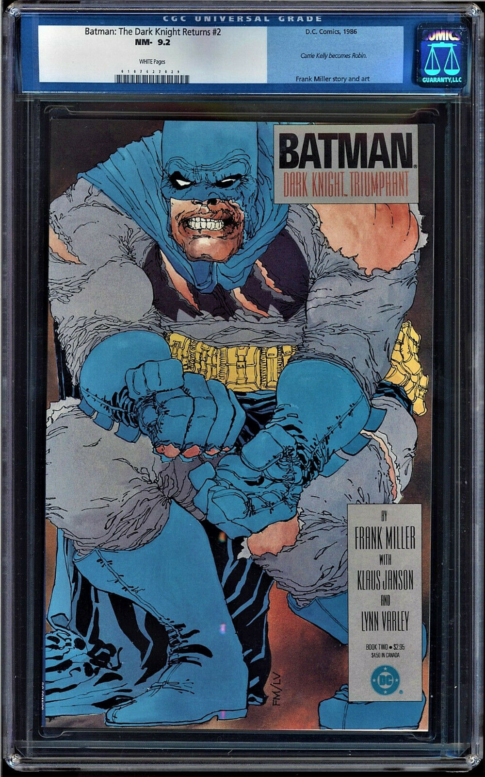 Batman: The Dark Knight Returns #2 CGC 9.2 w