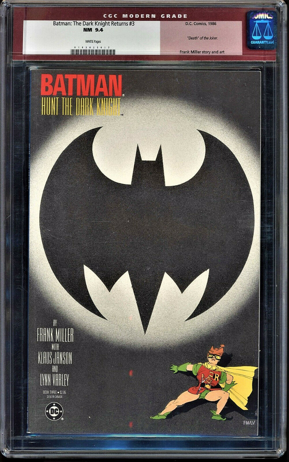 Batman: The Dark Knight Returns #3 CGC 9.4 w