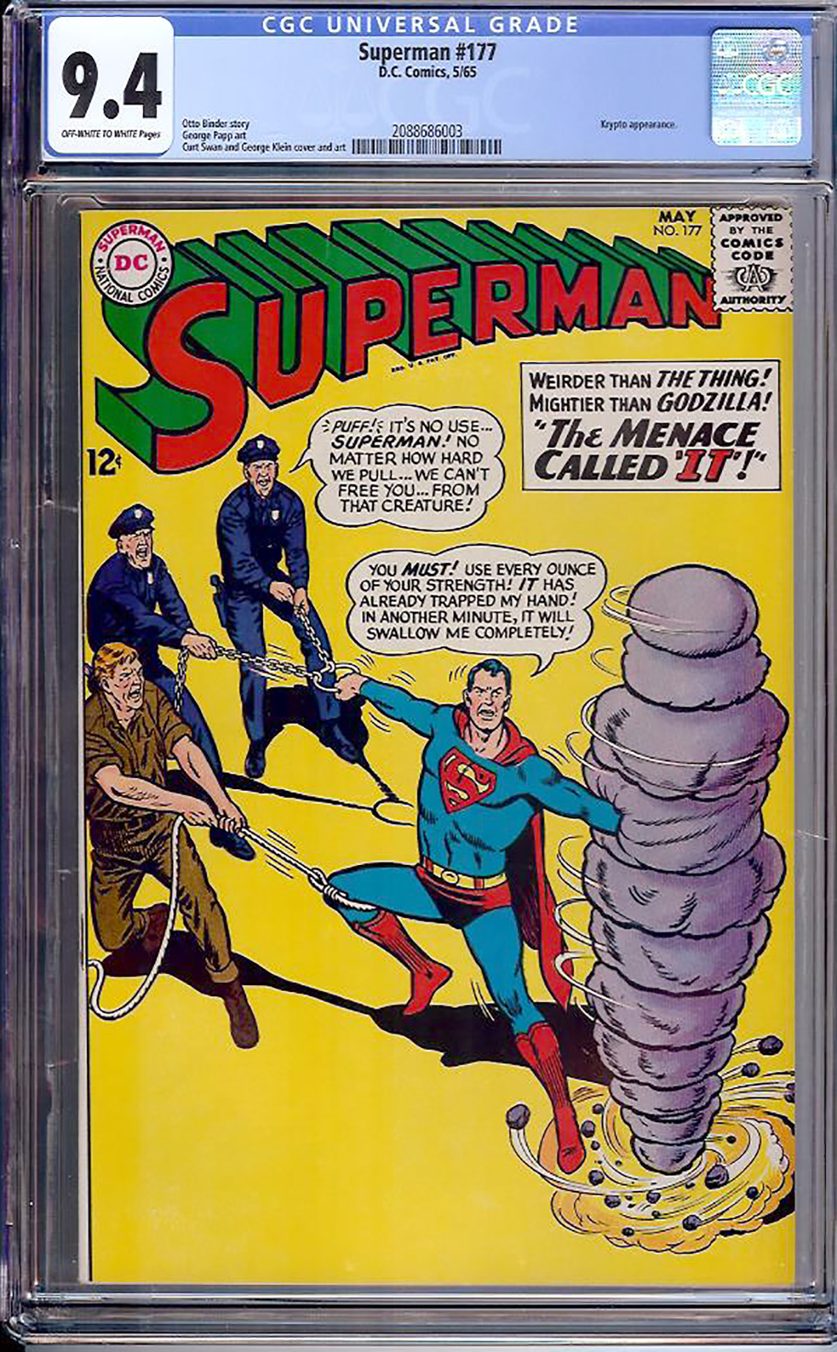 Superman #177 CGC 9.4 ow/w