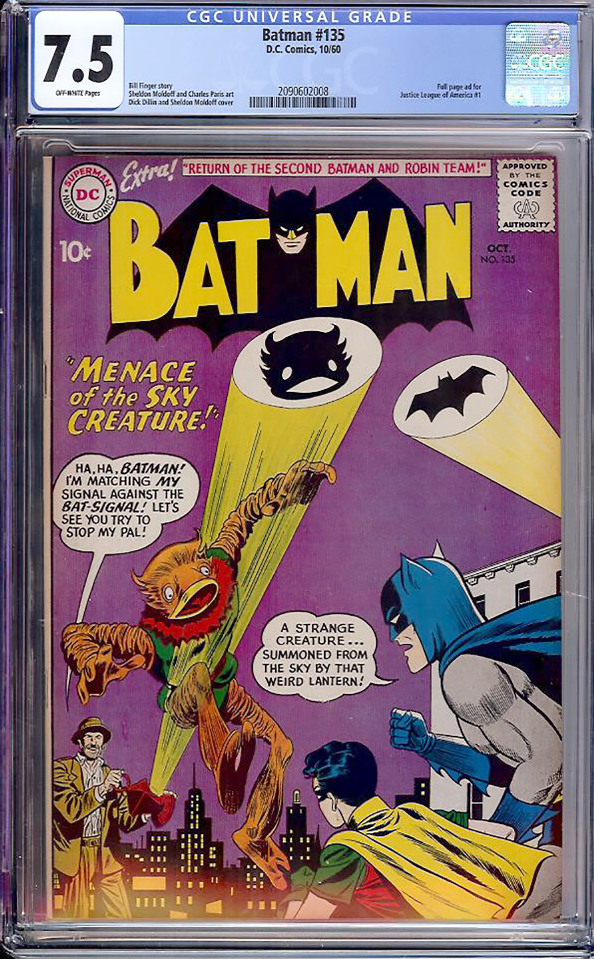 Batman #135 CGC 7.5 ow