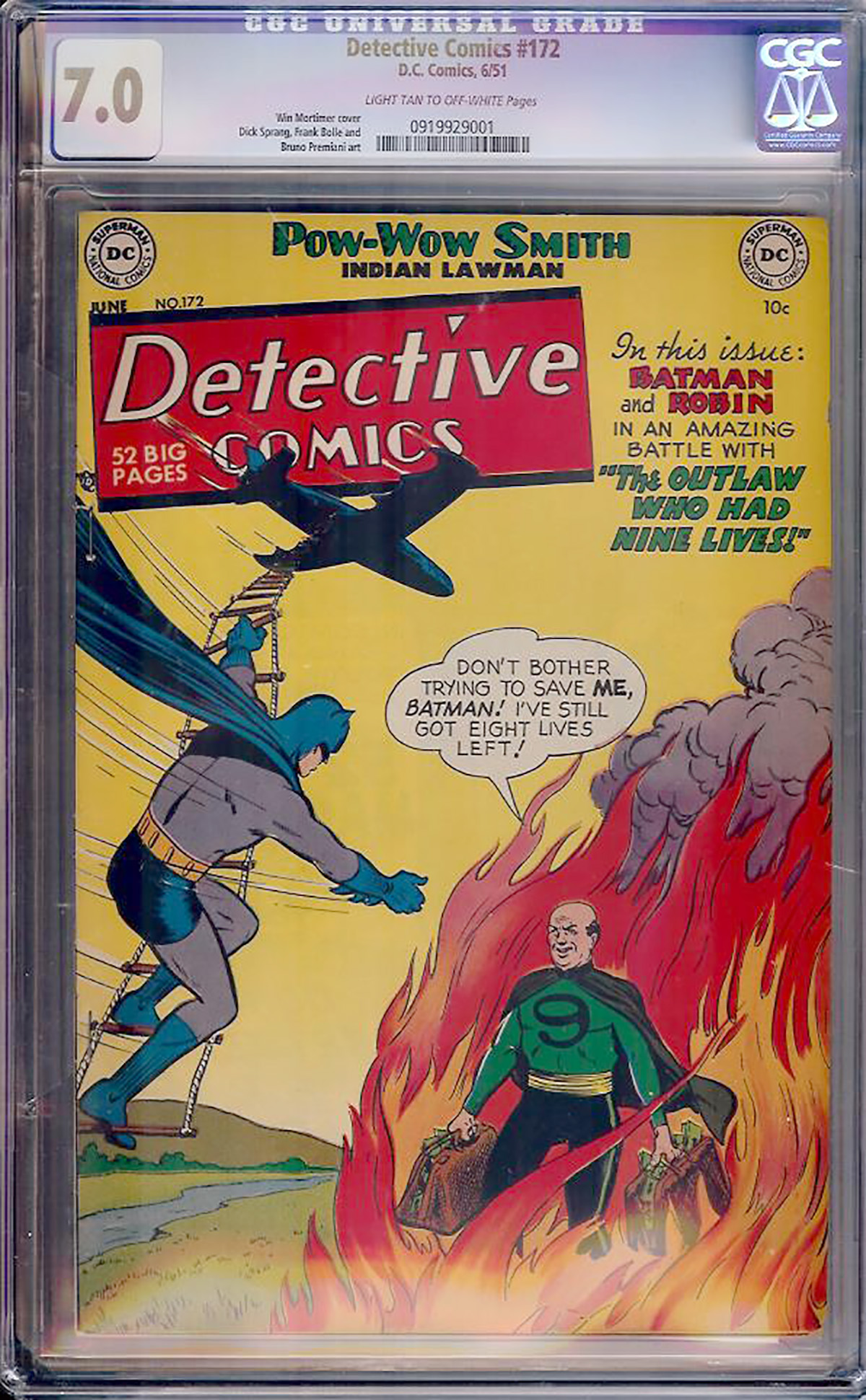 Detective Comics #172 CGC 7.0 lt/ow