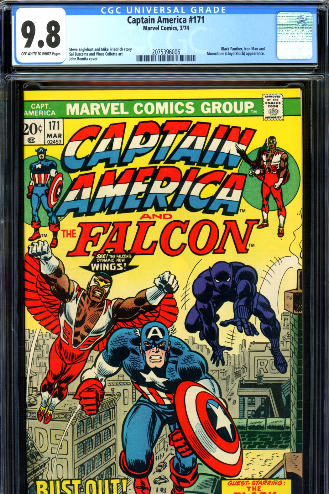 Captain America #171 CGC 9.8 ow/w