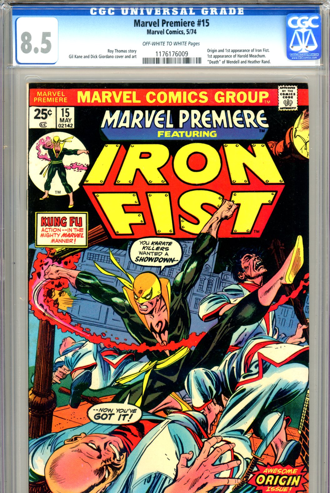 Marvel Premiere #15 CGC 8.5 ow/w