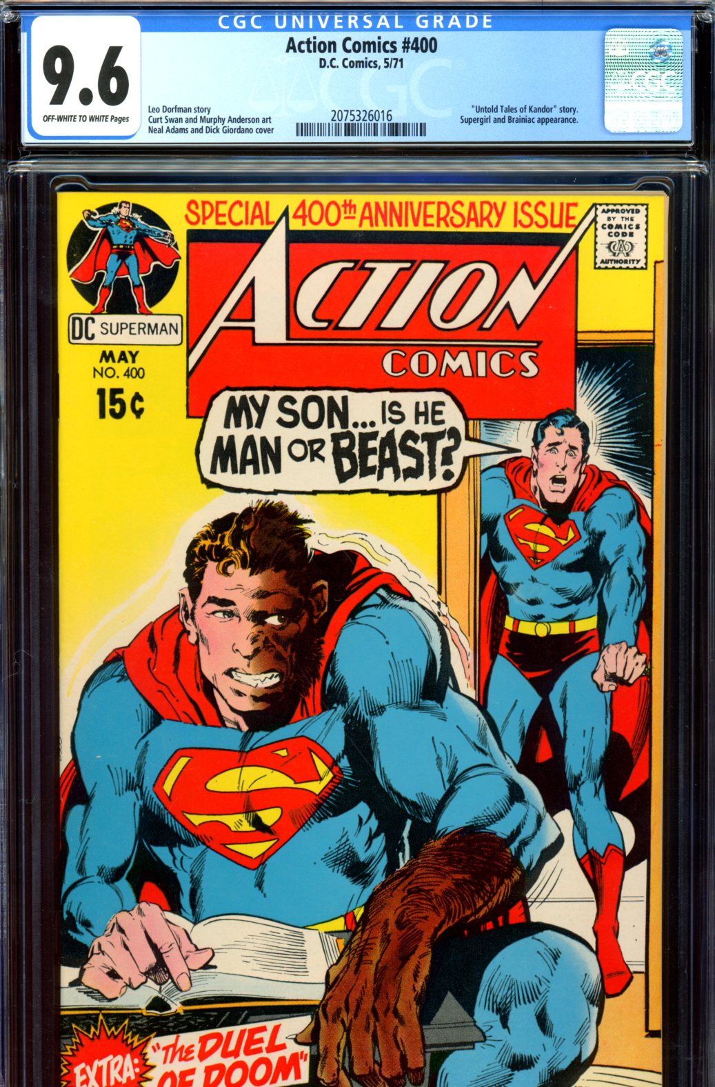 Action Comics #400 CGC 9.6 ow/w