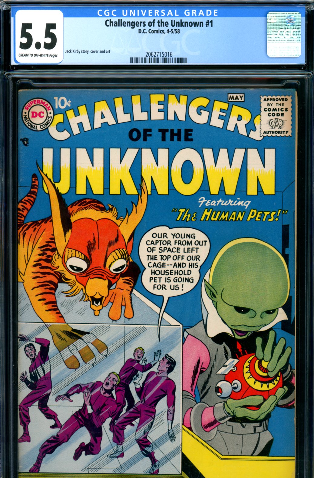 Challengers of the Unknown #1 CGC 5.5 cr/ow