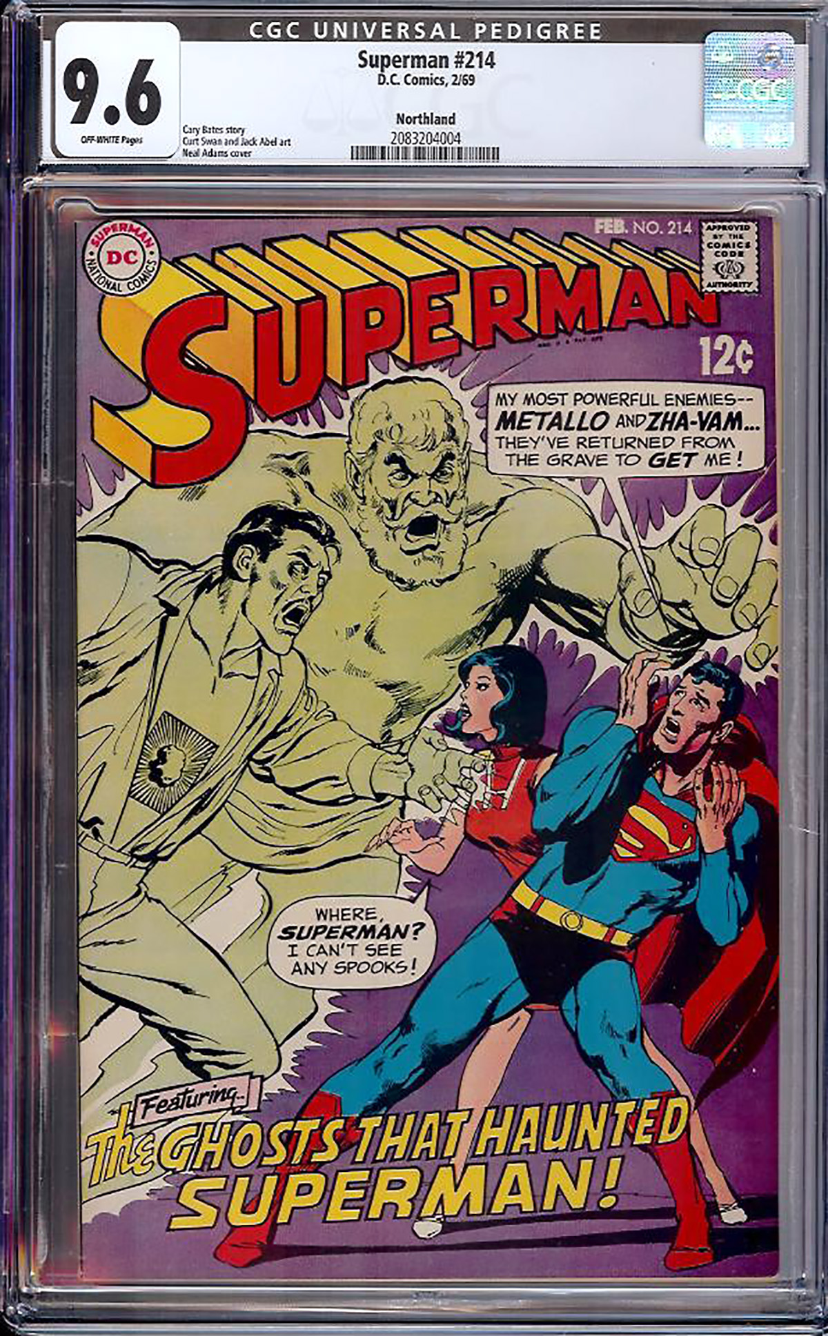 Superman #214 CGC 9.6 ow Northland