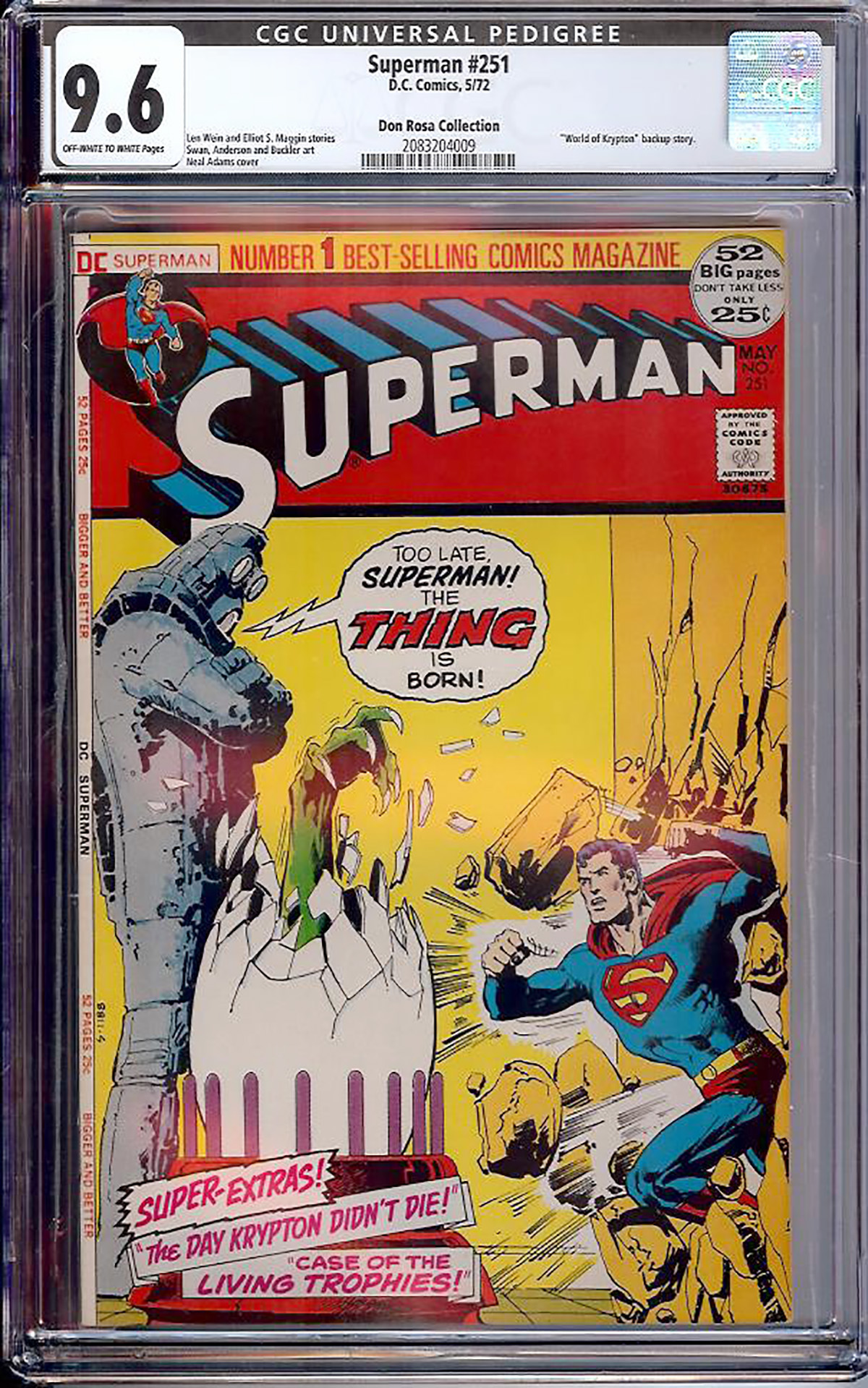 Superman #251 CGC 9.6 ow/w Don Rosa Collection