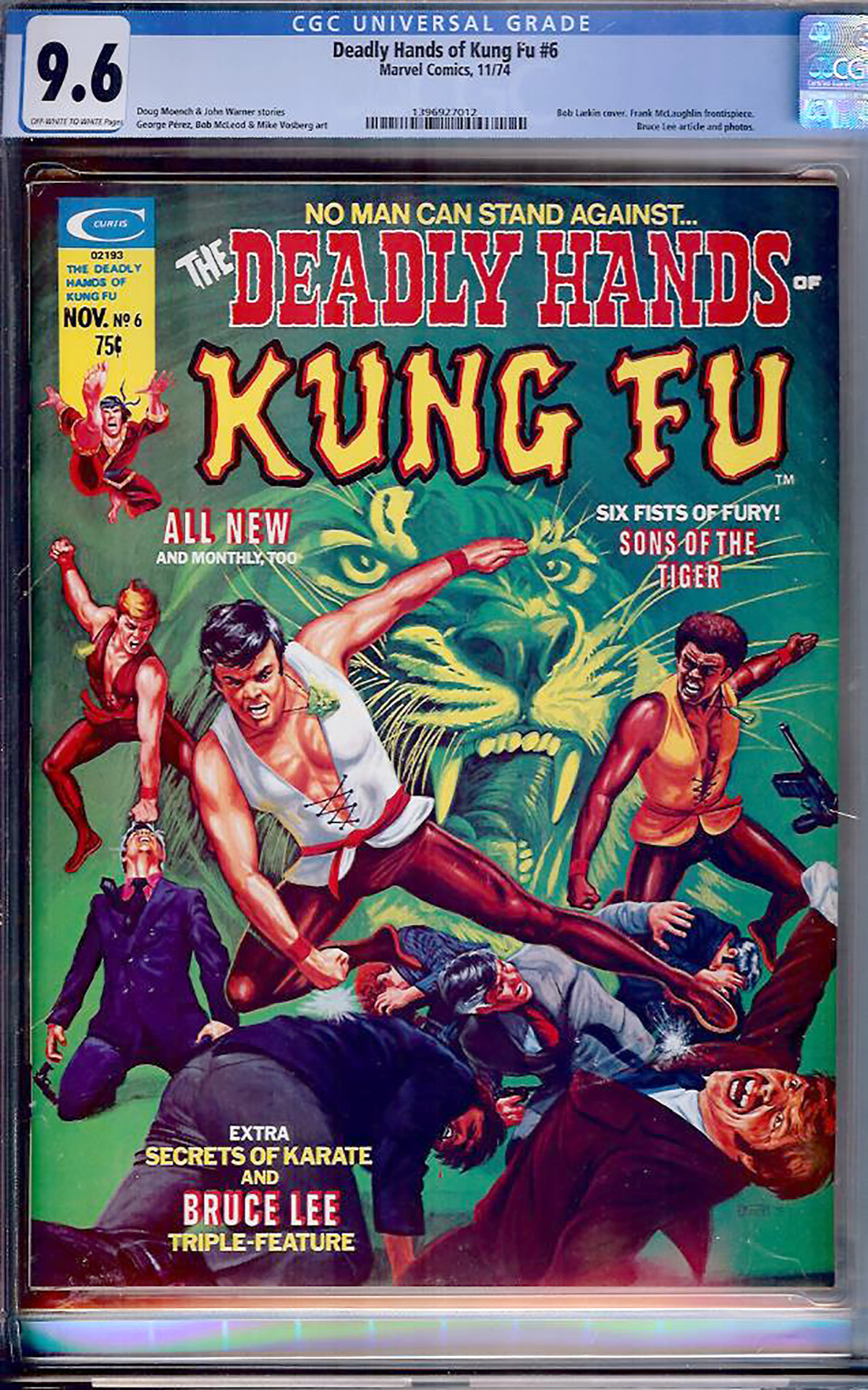 Deadly Hands of Kung Fu #6 CGC 9.6 ow/w