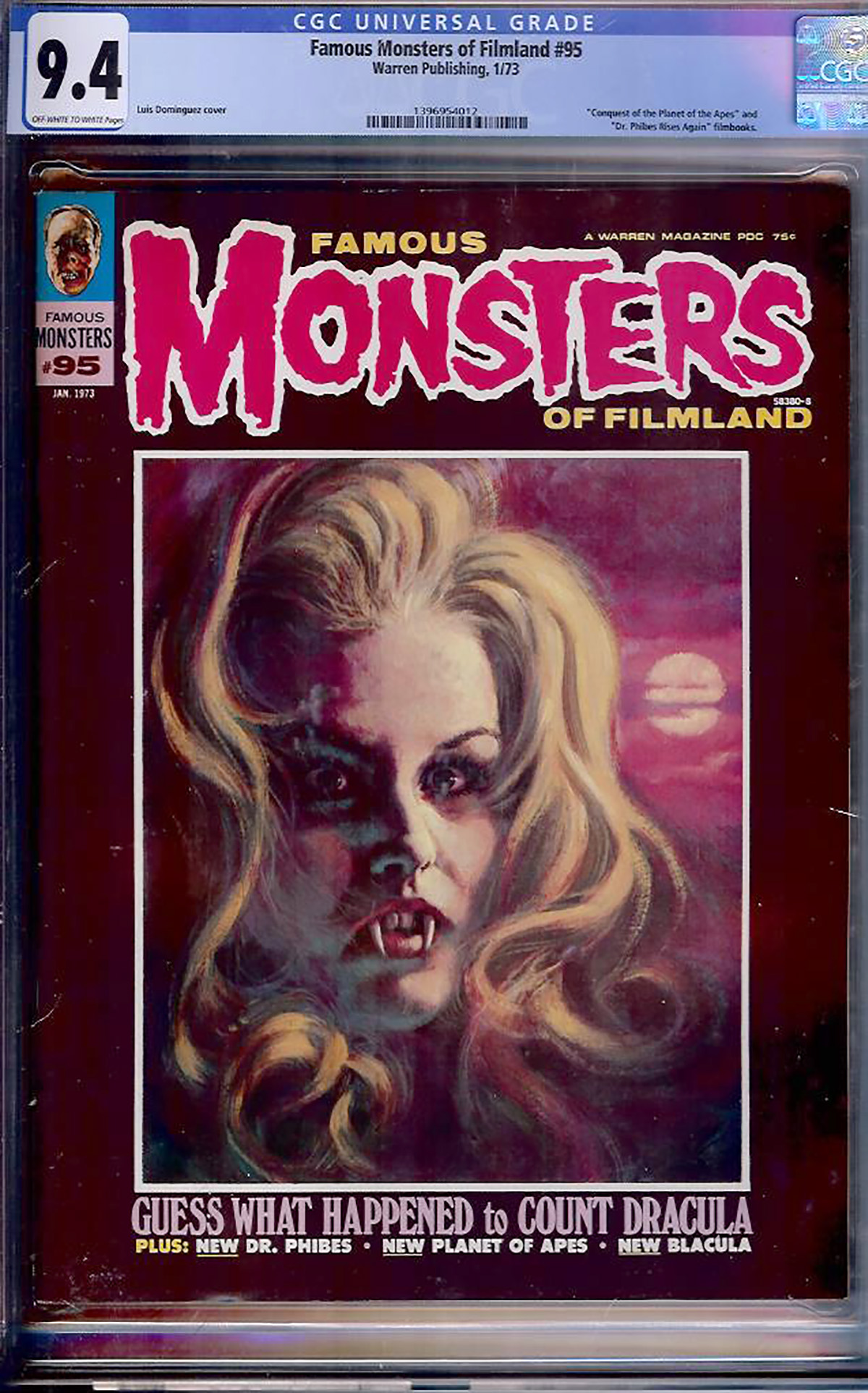 Famous Monsters of Filmland #95 CGC 9.4 ow/w