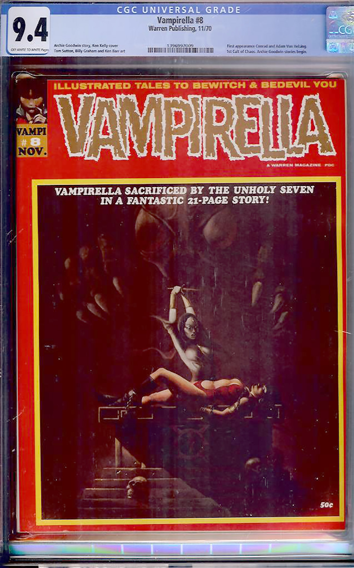 Vampirella #8 CGC 9.4 ow/w