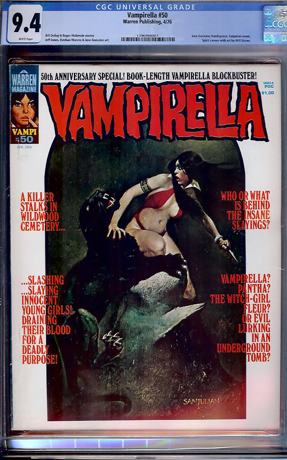 Vampirella #50 CGC 9.4 w
