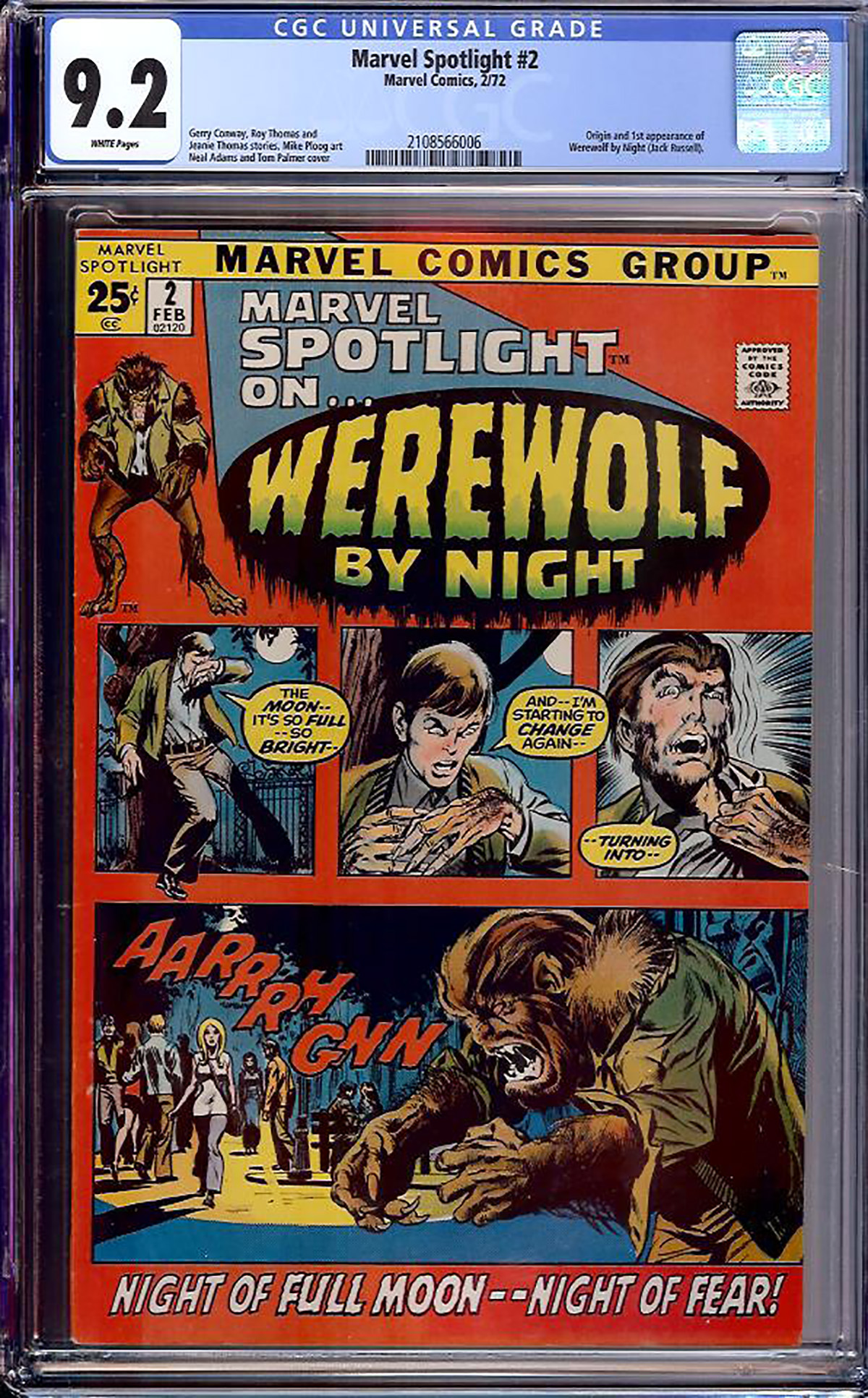 Marvel Spotlight #2 CGC 9.2 w