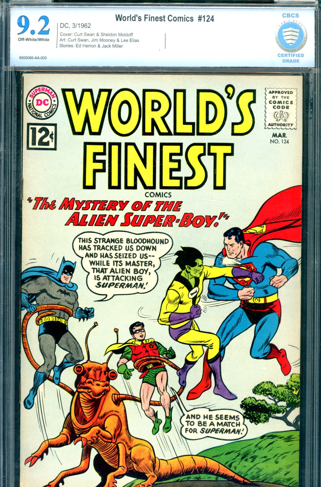 World's Finest Comics #124 CBCS 9.2 ow/w
