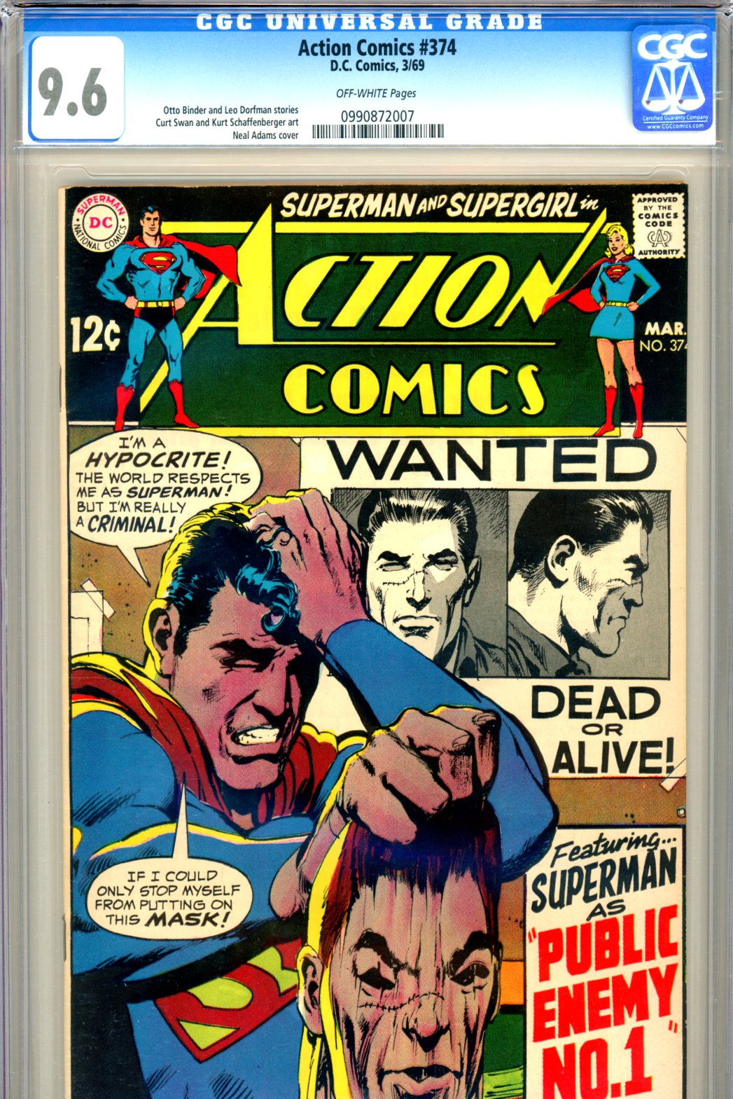 Action Comics #374 CGC 9.6 ow