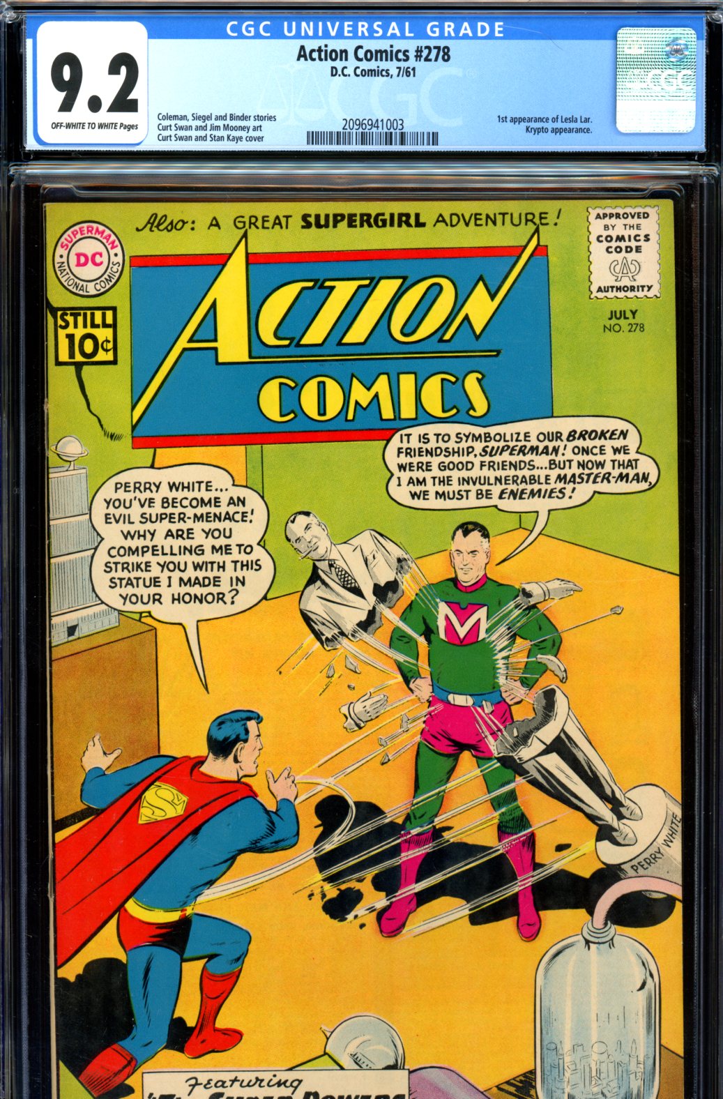 Action Comics #278 CGC 9.2 ow/w