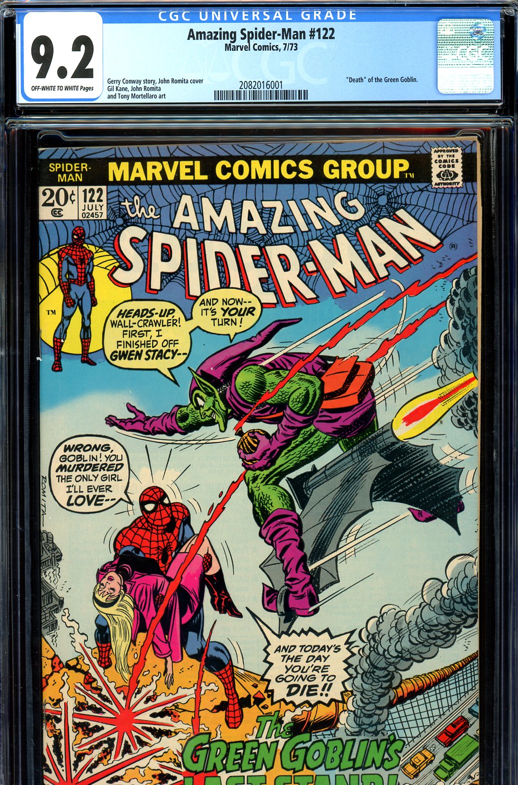 Amazing Spider-Man #122 CGC 9.2 ow/w