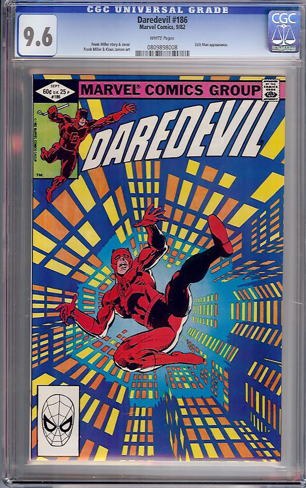 Daredevil #186 CGC 9.6 w