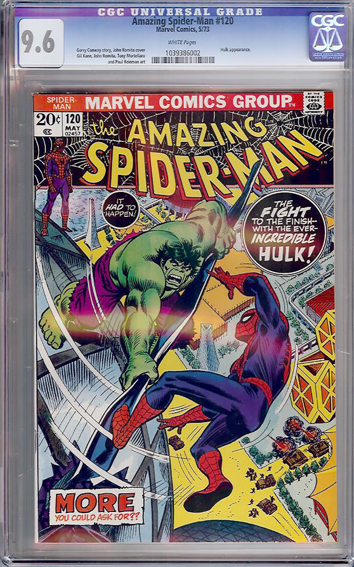 Amazing Spider-Man #120 CGC 9.6 w