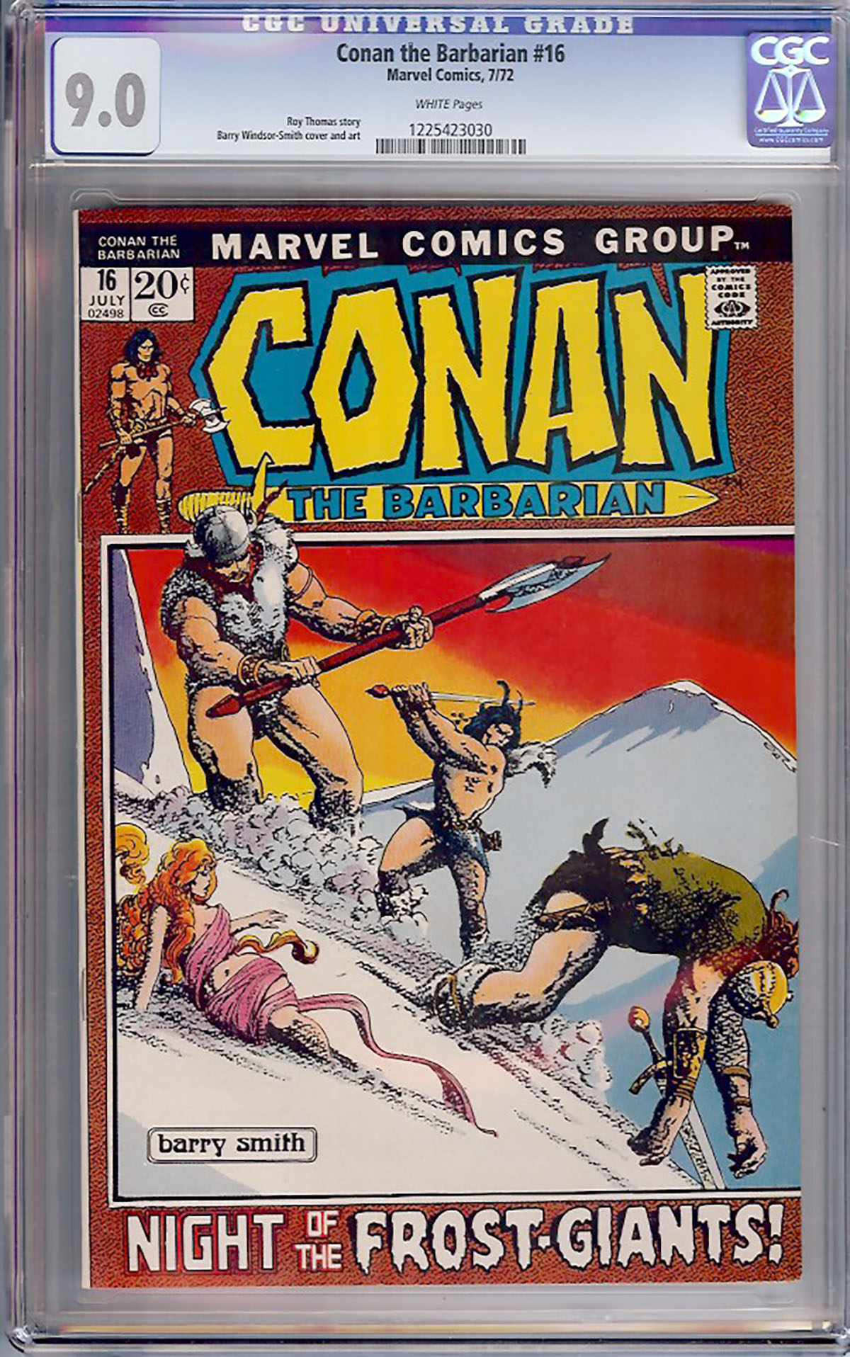 Conan The Barbarian #16 CGC 9.0 w