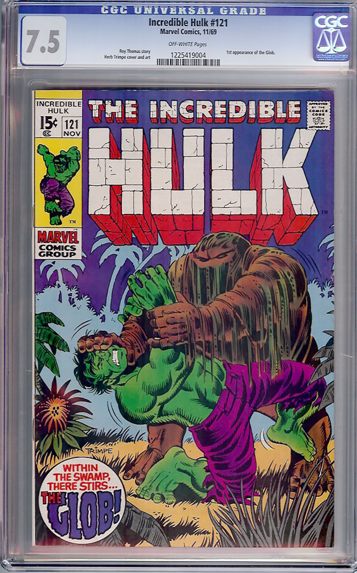 Incredible Hulk #121 CGC 7.5 ow
