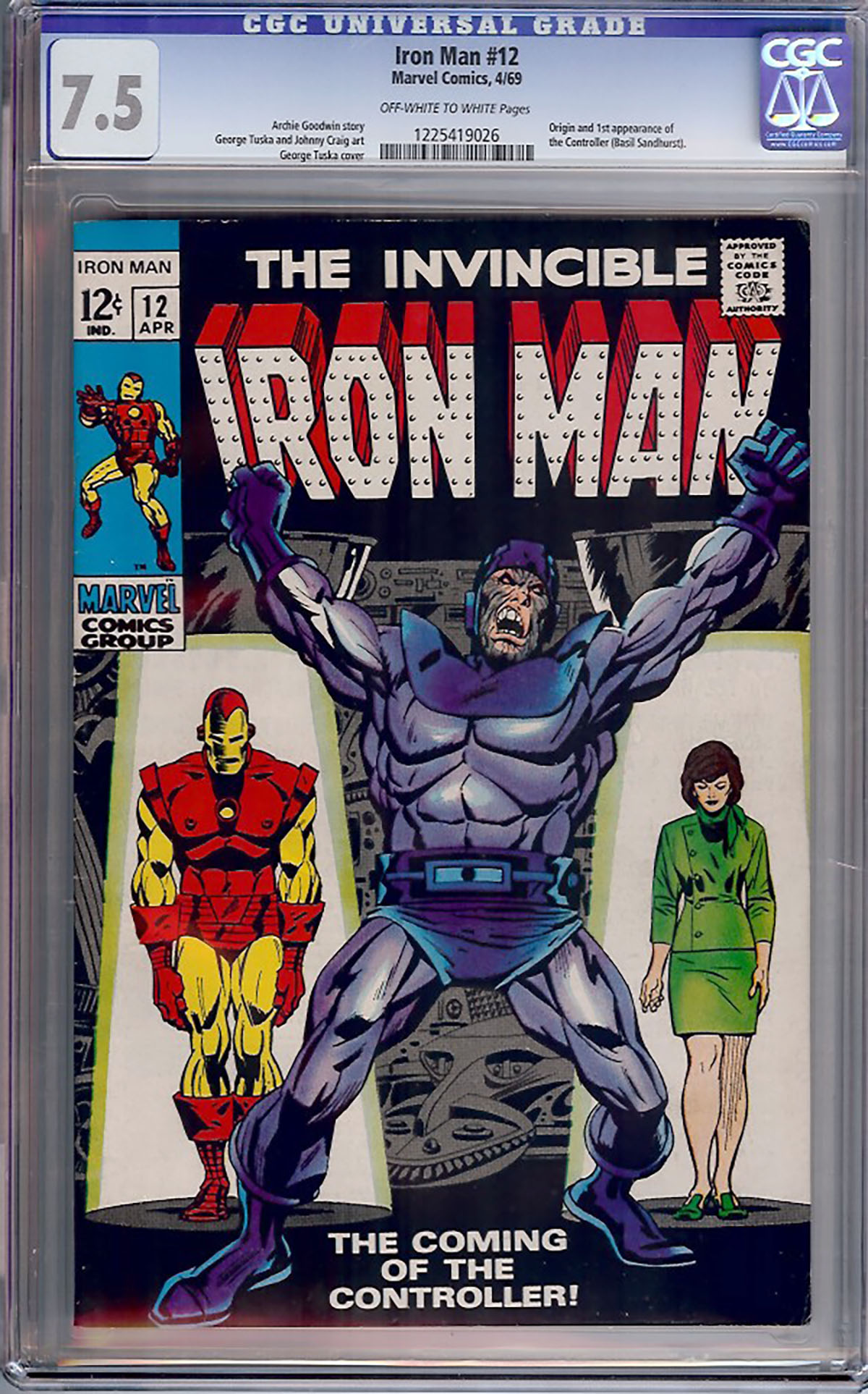 Iron Man #12 CGC 7.5 ow/w