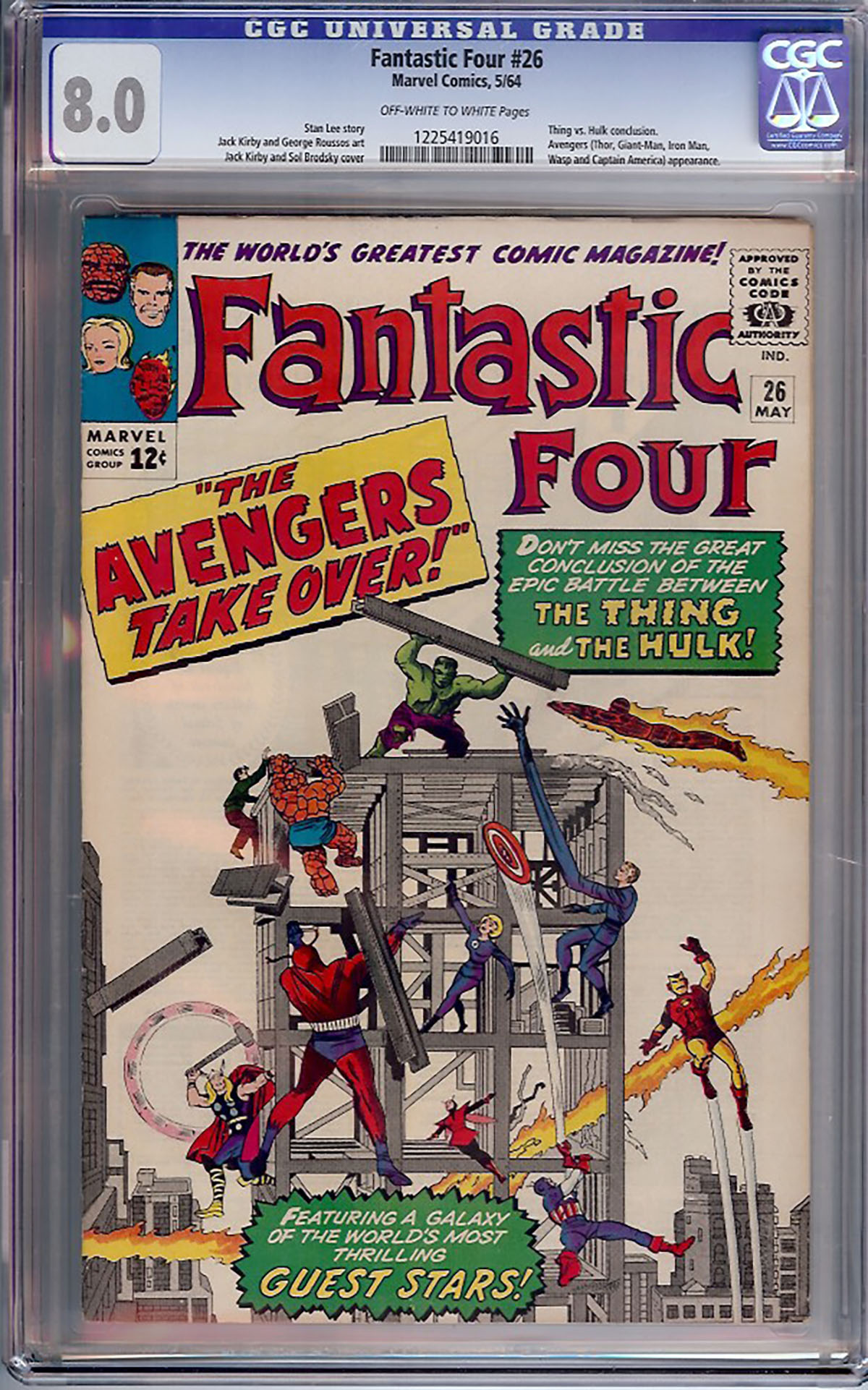 Fantastic Four #26 CGC 8.0 ow/w