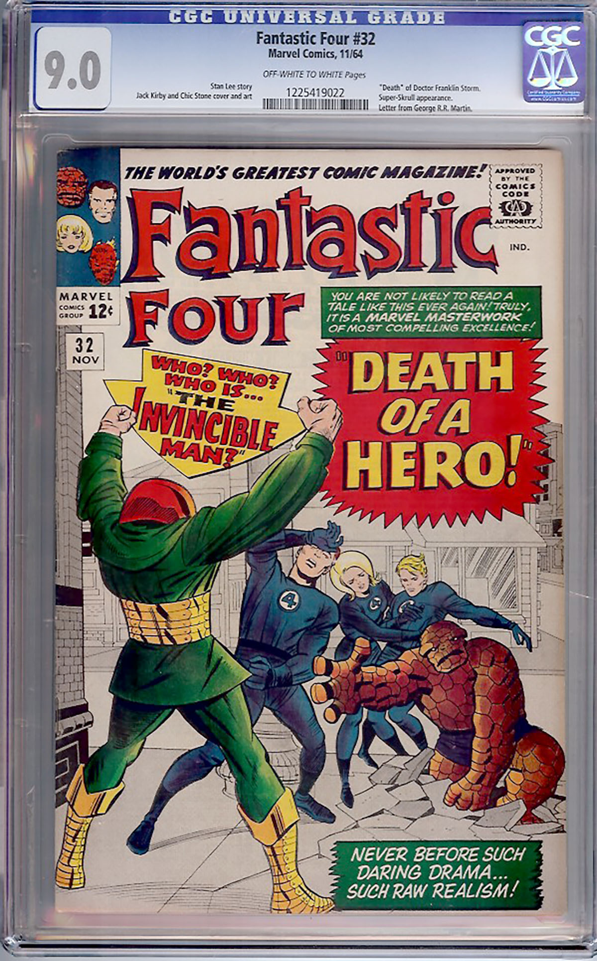 Fantastic Four #32 CGC 9.0 ow/w
