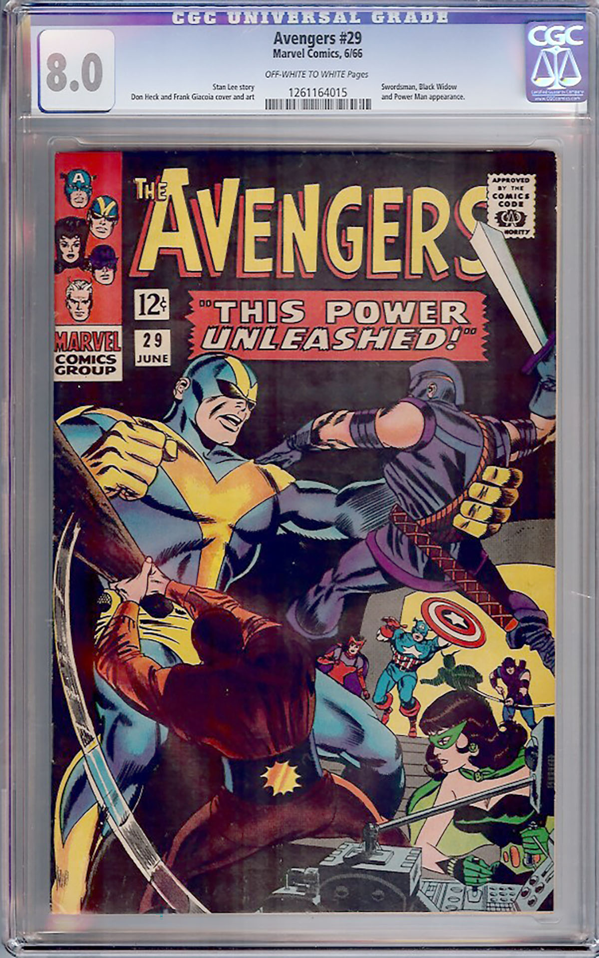 Avengers #29 CGC 8.0 ow/w