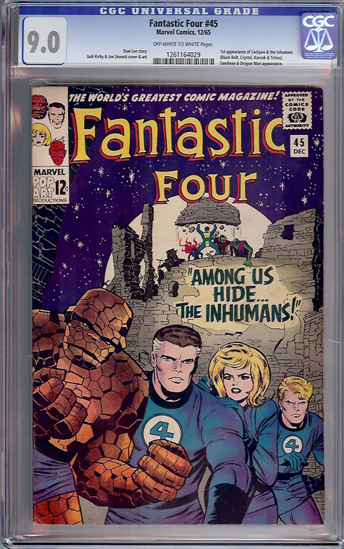 Fantastic Four #45 CGC 9.0 ow/w