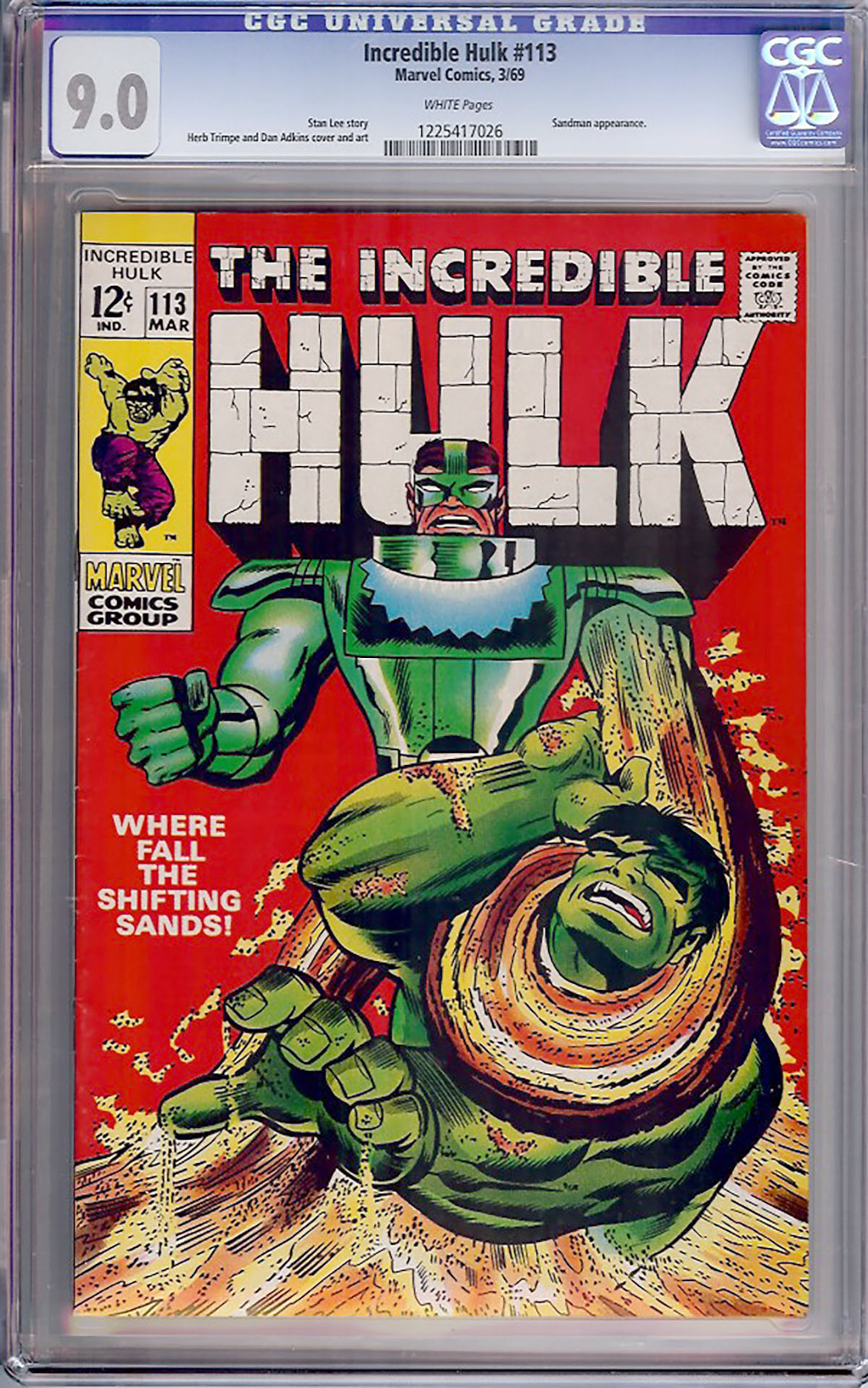 Incredible Hulk #113 CGC 9.0 w