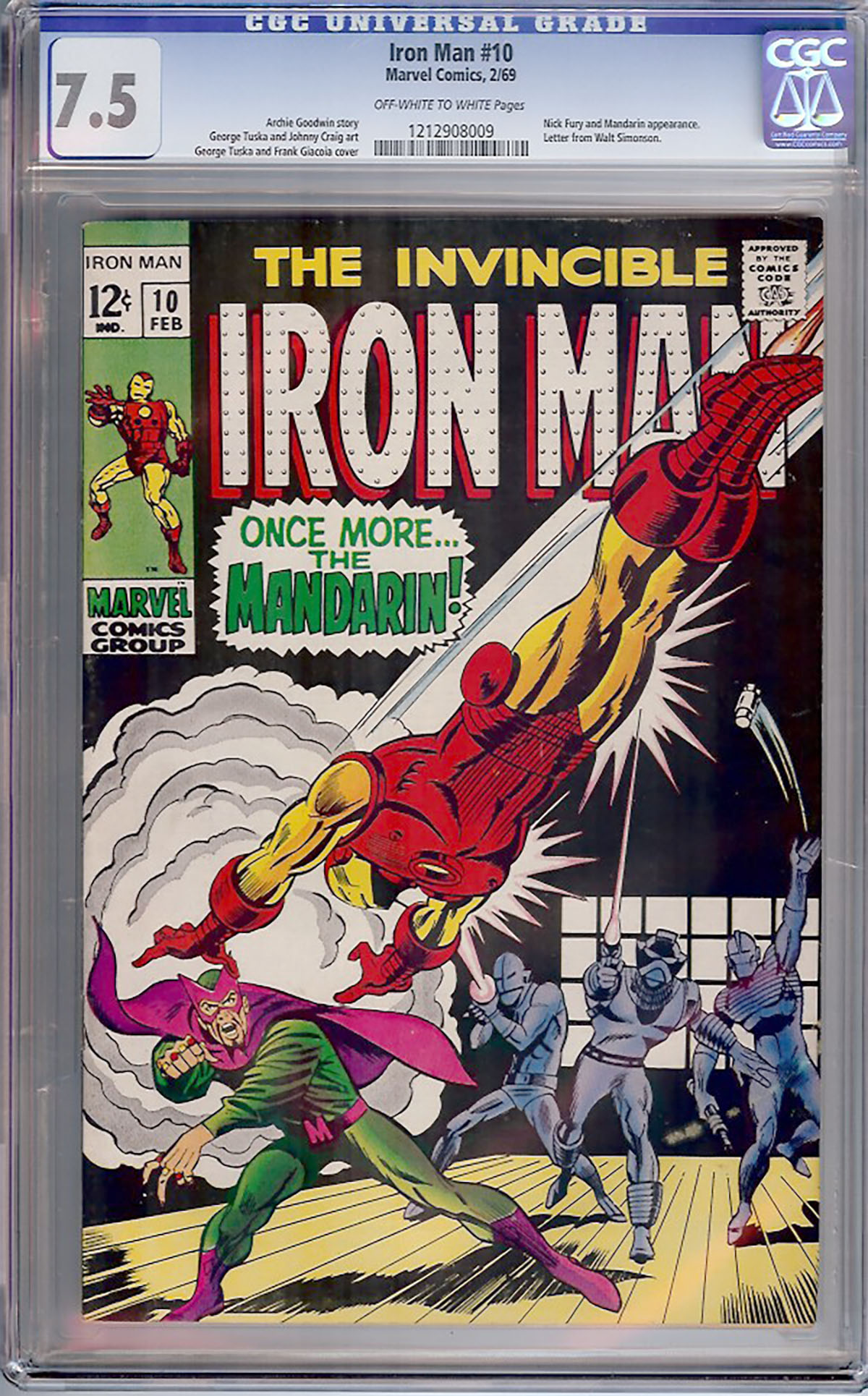 Iron Man #10 CGC 7.5 ow/w