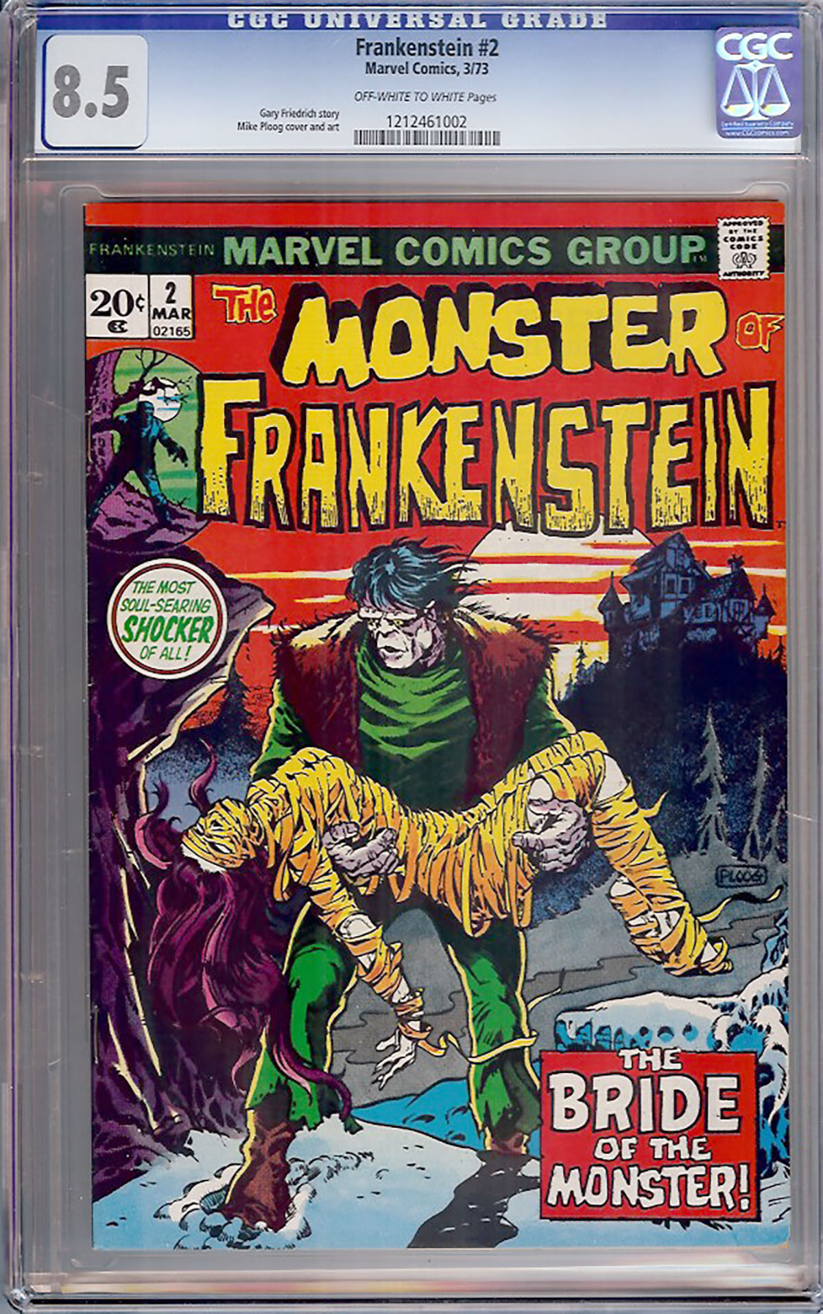 Frankenstein #2 CGC 8.5 ow/w