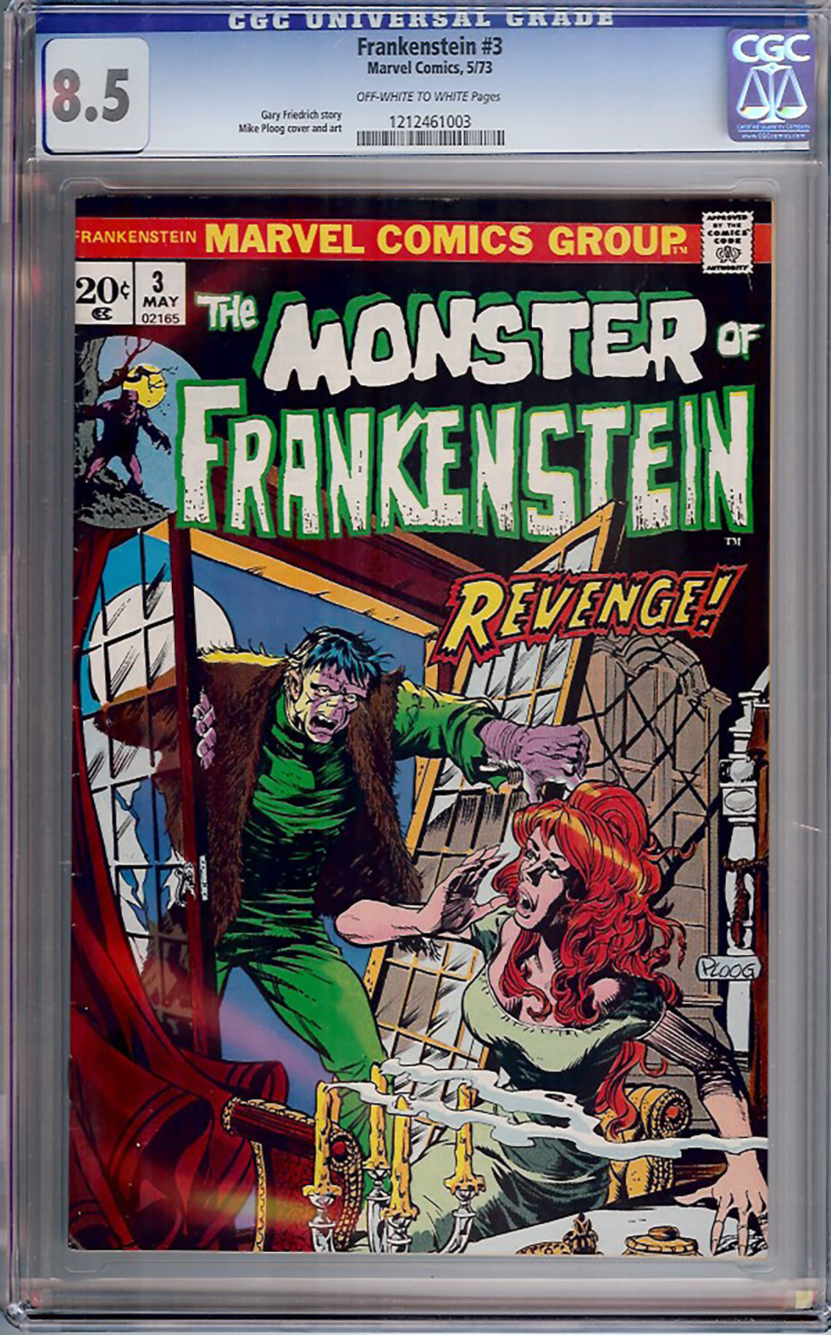 Frankenstein #3 CGC 8.5 ow/w