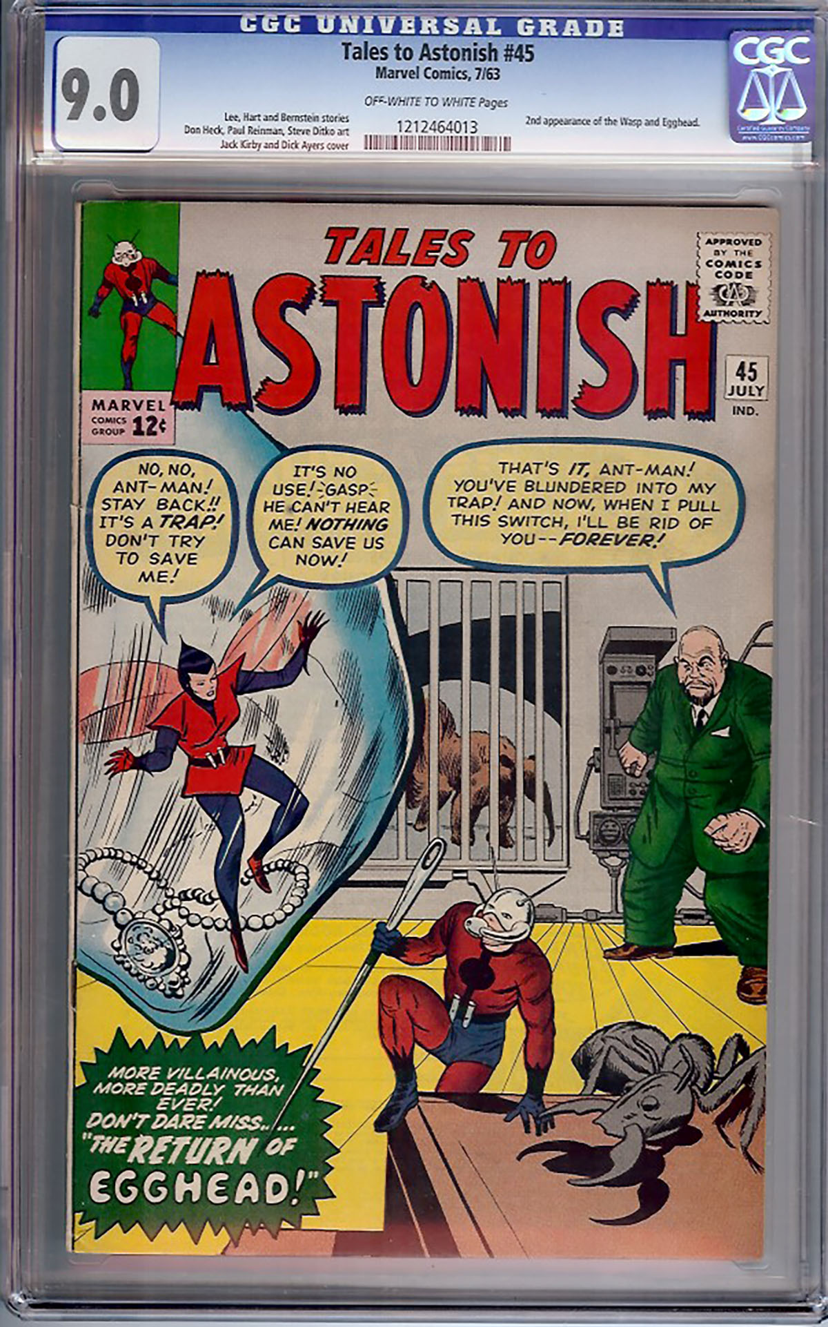 Tales to Astonish #45 CGC 9.0 ow/w