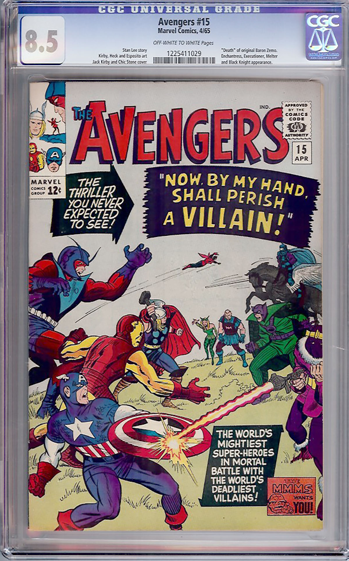 Avengers #15 CGC 8.5 ow/w