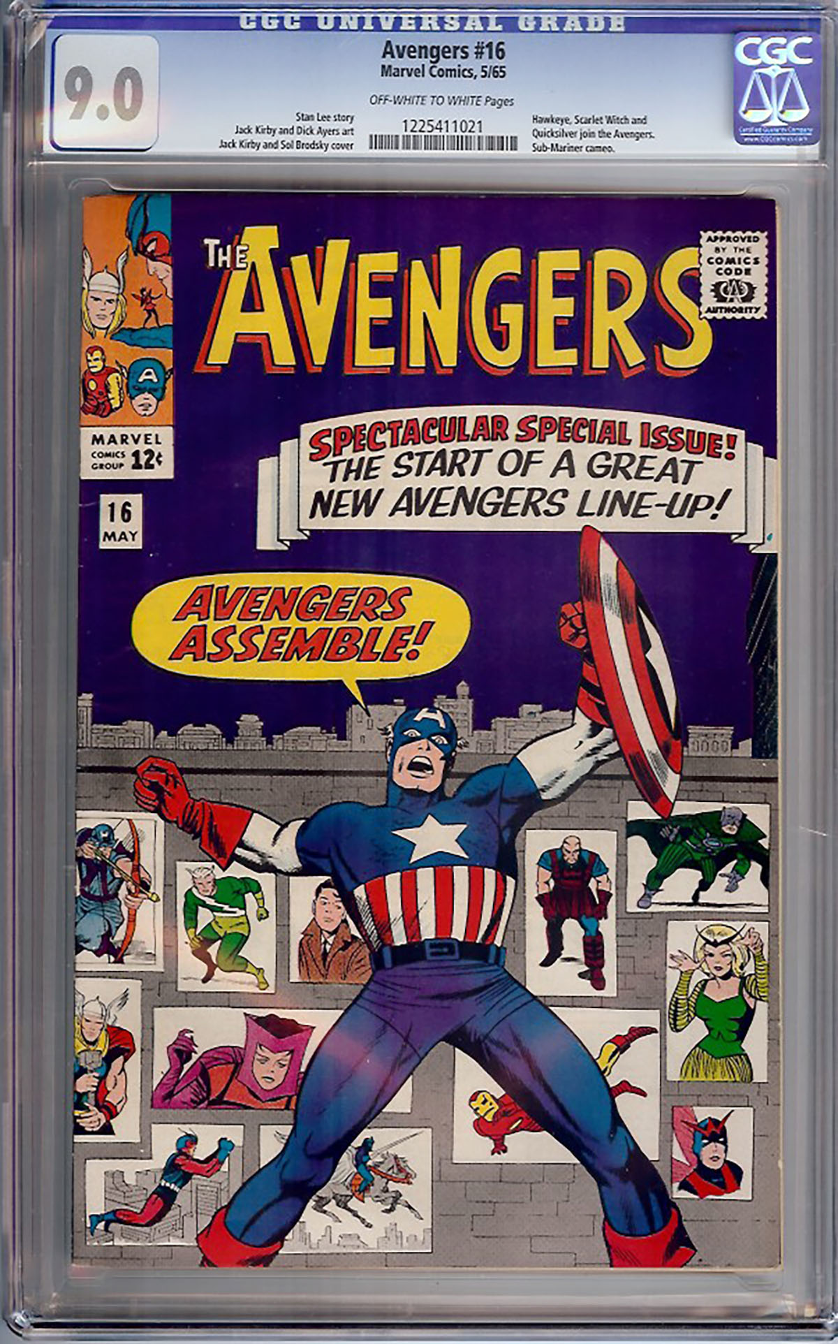 Avengers #16 CGC 9.0 ow/w