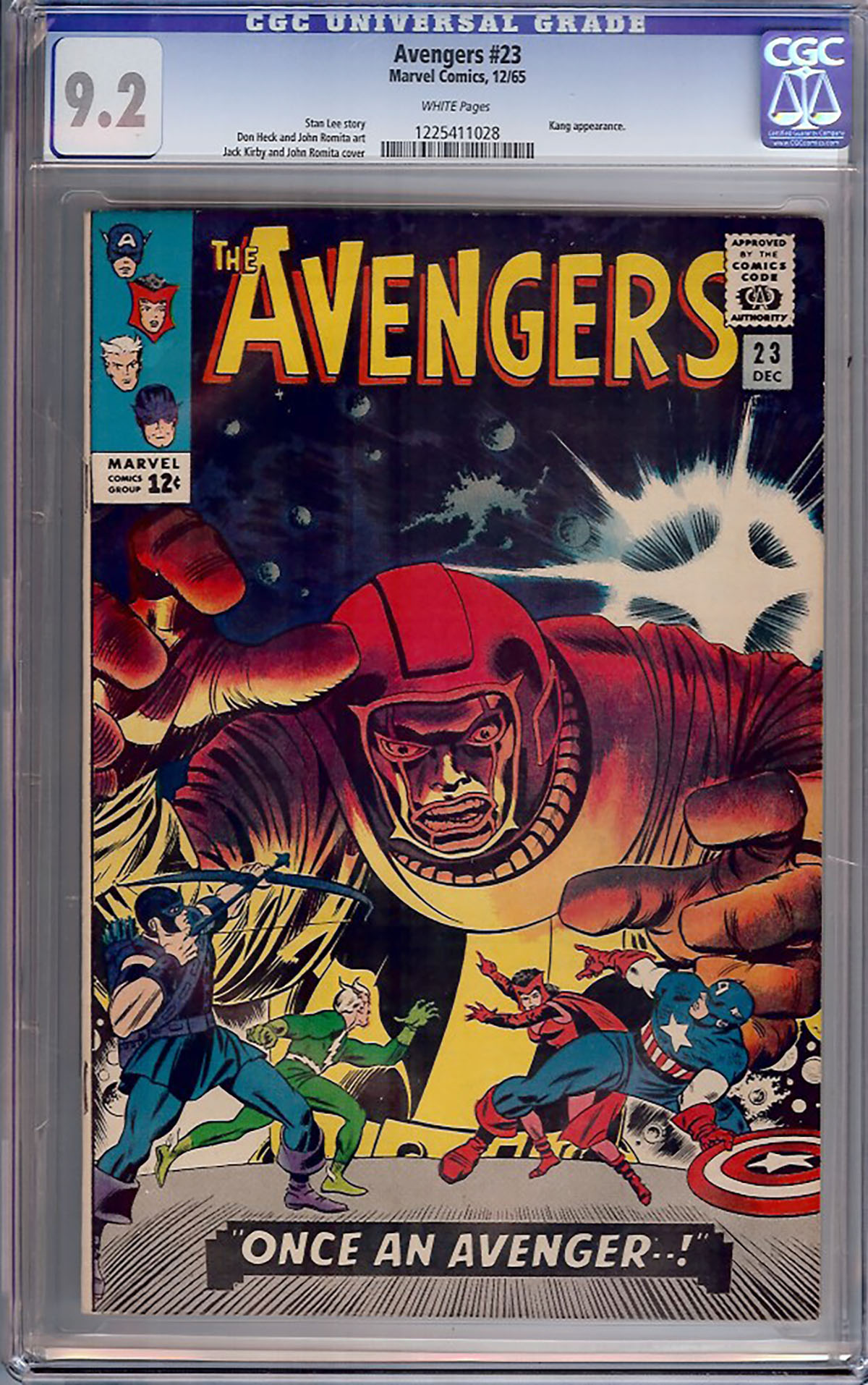 Avengers #23 CGC 9.2 w