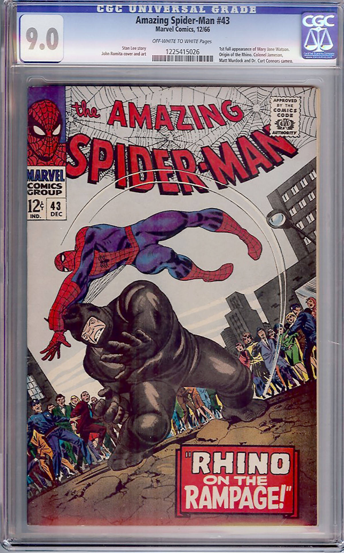 Amazing Spider-Man #43 CGC 9.0 ow/w