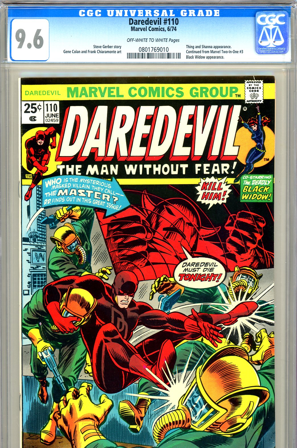 Daredevil #110 CGC 9.6 ow/w
