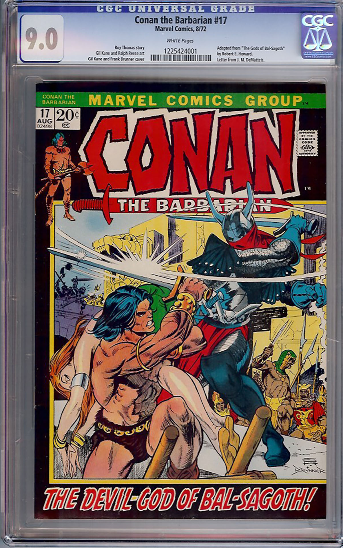 Conan The Barbarian #17 CGC 9.0 w