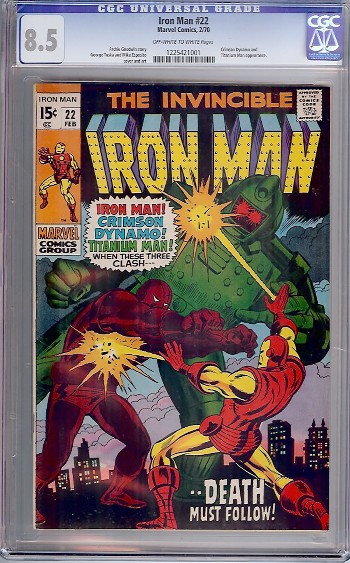 Iron Man #22 CGC 8.5 ow/w
