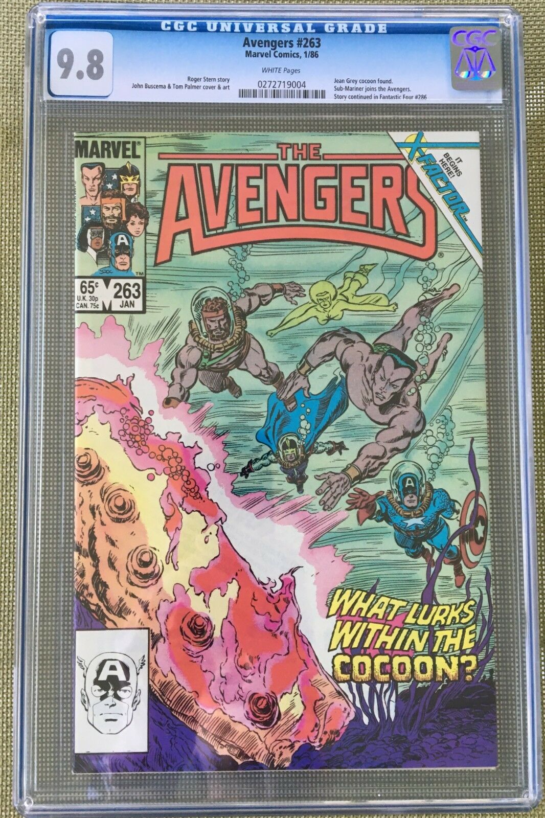 Avengers #263 CGC 9.8 w