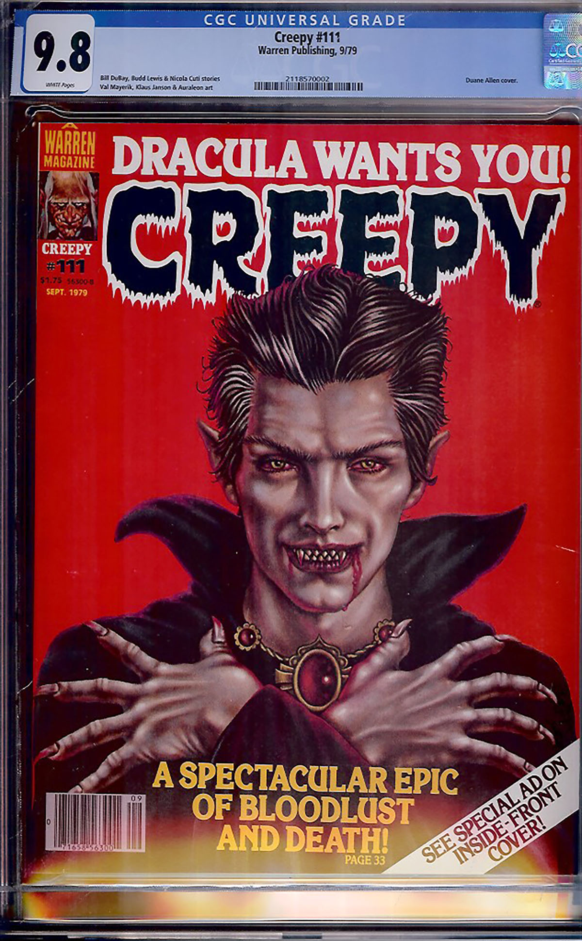 Creepy #111 CGC 9.8 w