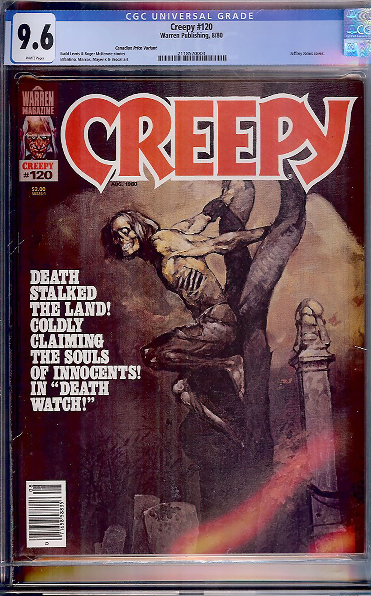 Creepy #120 CGC 9.6 w Canadian Price Variant