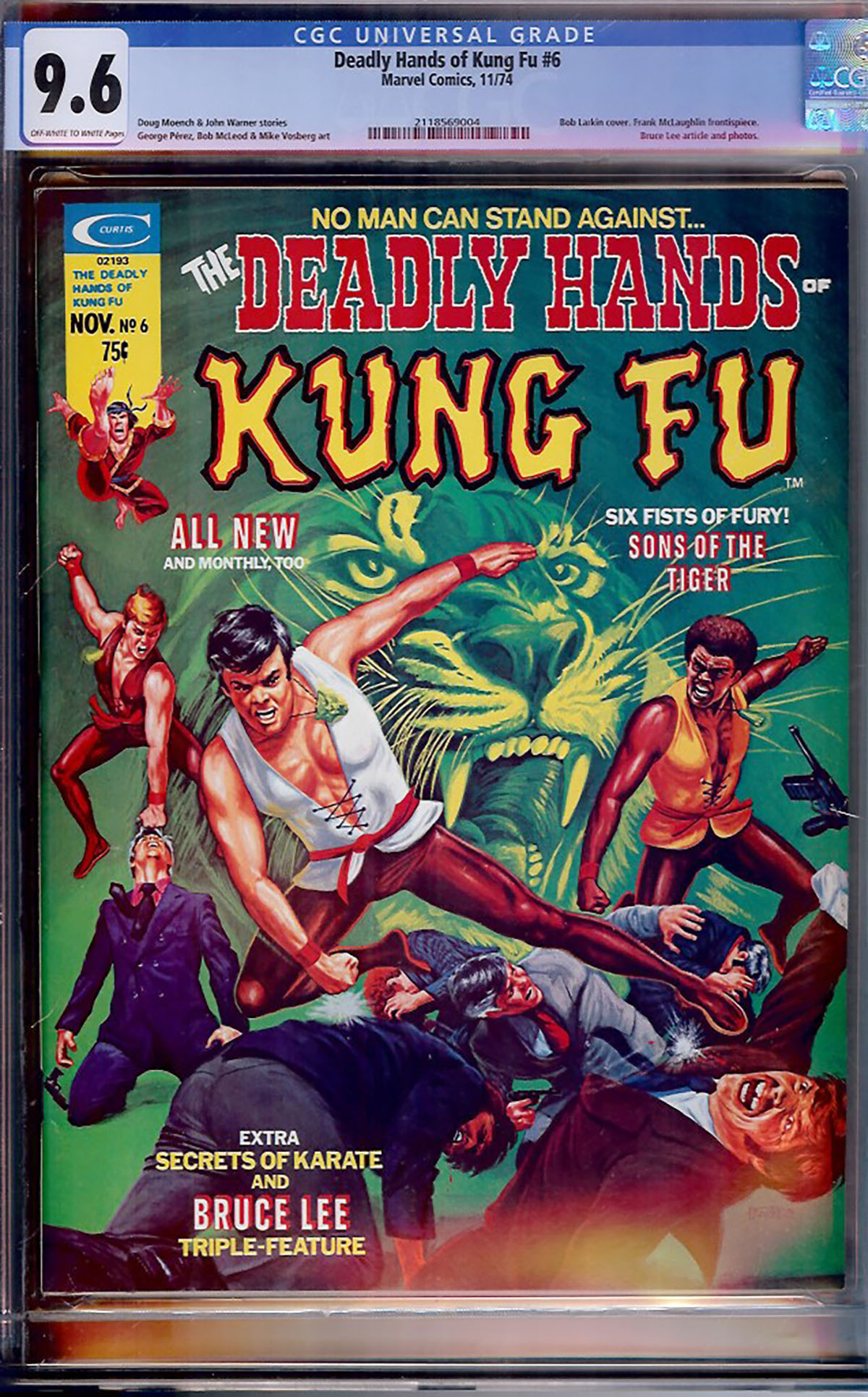 Deadly Hands of Kung Fu #6 CGC 9.6 ow/w