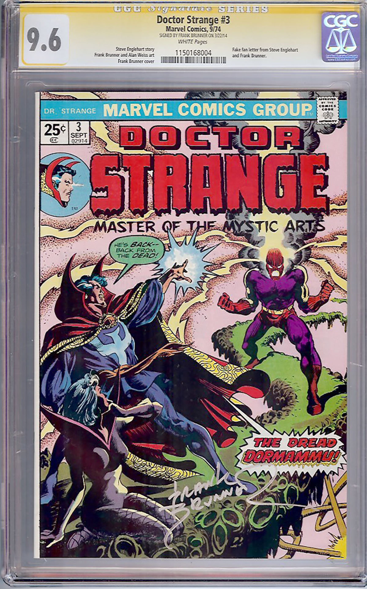 Doctor Strange #3 CGC 9.6 w CGC Signature SERIES