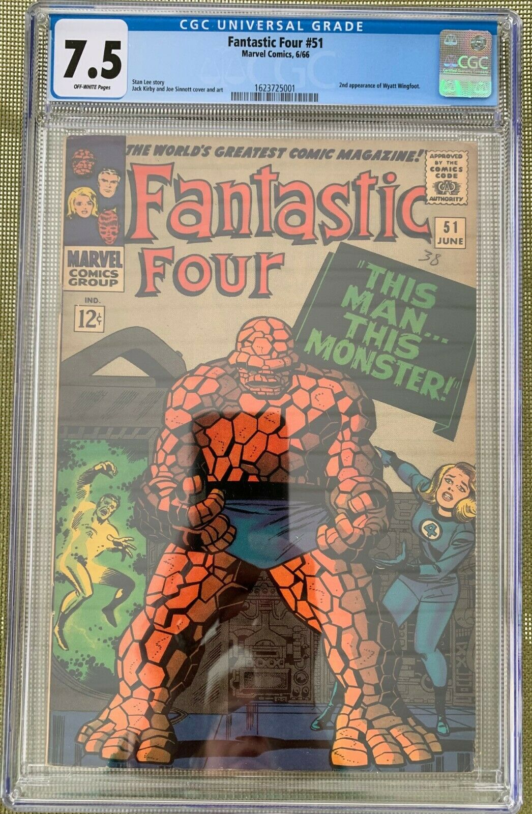 Fantastic Four #51 CGC 7.5 ow
