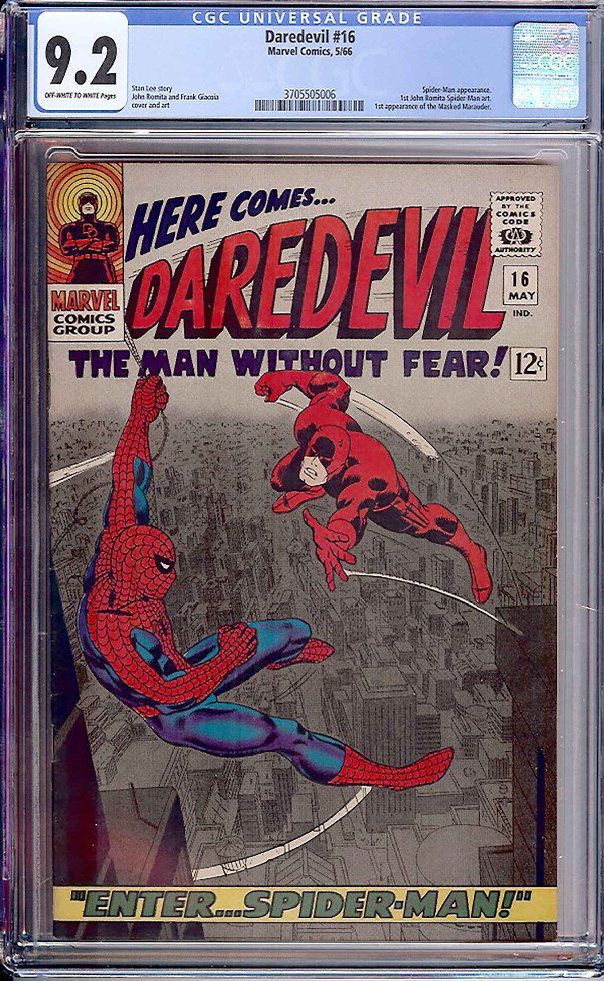 Daredevil #16 CGC 9.2 ow/w