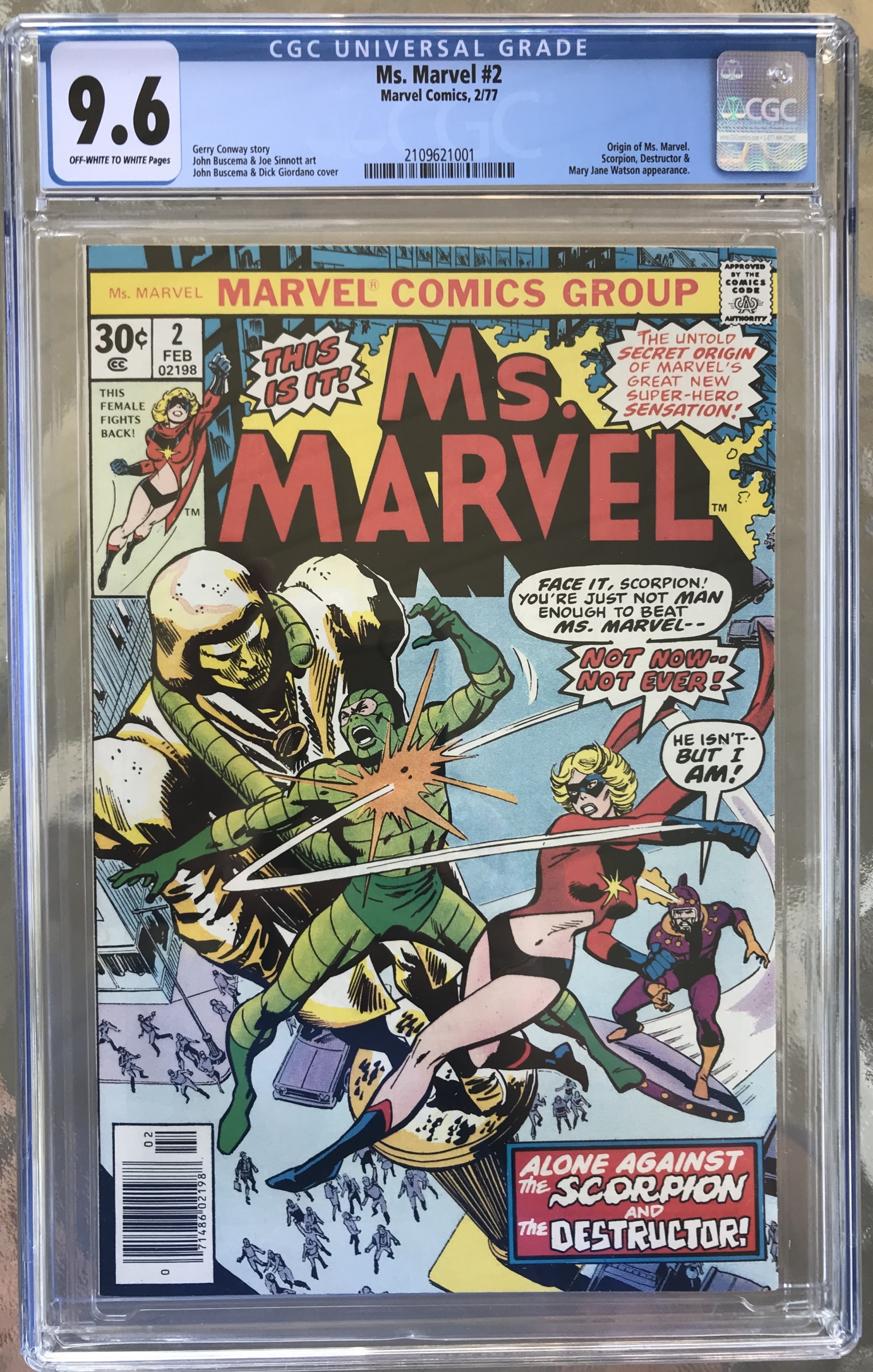 Ms. Marvel #2 CGC 9.6 ow/w