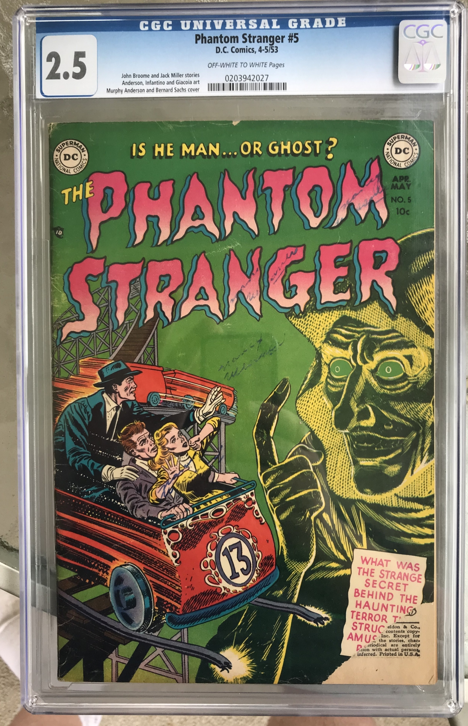 Phantom Stranger #5 CGC 2.5 ow/w